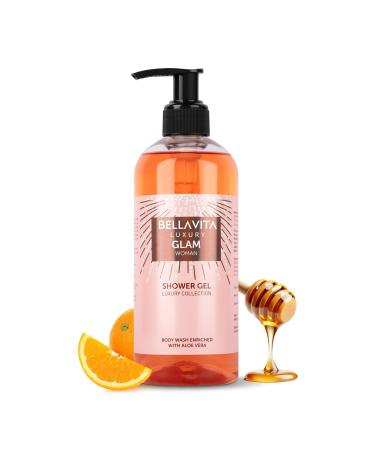 Bella Vita Luxury Glam Woman Body Wash Shower Gel for Women | 500ml | Deep Cleansing Hydrating & Moisturising with Aloe Vera Extract | Softer Smoother Skin | Suitable for All Skin Types