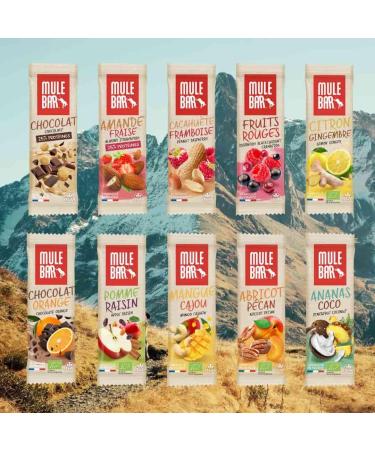 MULEBAR - Box of 15 Protein Bars - Chocolate - Rich in Protein - Soft Texture - Easy to Digest - 100% Natural Organic Vegan - Made in France - 40gr - Buy Online on GoSupps.com