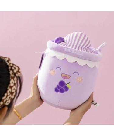 GagaLu Cute juice bubble tea blueberry lemon grape peach milk tea drink bottle pillow decoration sofa birthday 65cm 2 2 65cm - Buy Online on GoSupps.com