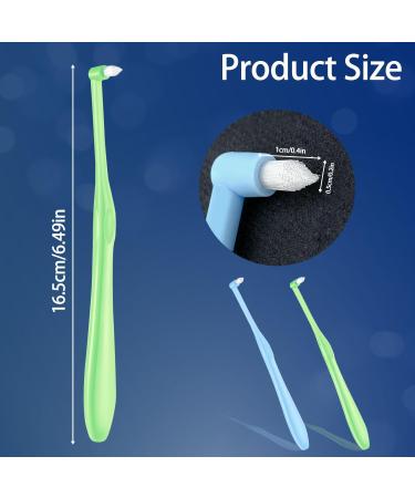 2 Pack Interdental Toothbrushes - Soft Fragrant Brushes for Orthodontic Braces Cleaning (Green/Sky Blue) - Buy Online on GoSupps.com