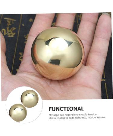 Fomiyes Vibrating Massage Balls - Handball & Finger Massage for Relaxation & Fitness - 1 Pair of Decorative Brass Palm Balls - Buy Online on GoSupps.com