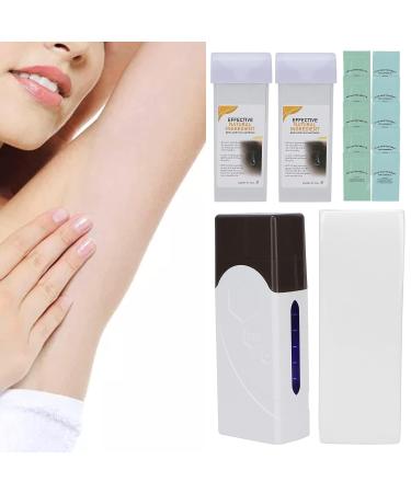 Easy Wax Hair Removal Set - Electric Wax Warmer & 200g Depilatory Wax for Men & Women - Roll-On Warm Wax Device - Buy Online on GoSupps.com