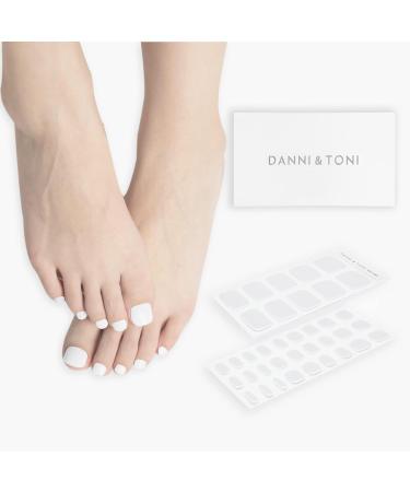 Danni & Toni Half Hardened Gel Nail Films - White Topaz Glossy Gel Nail Stickers & Pedi Wraps | 37 Artful Designs for Perfect Manicure & Pedicure - Buy Online on GoSupps.com
