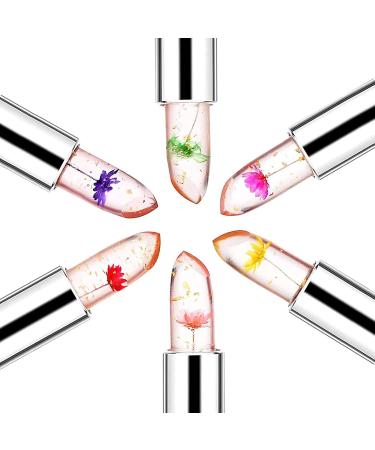 Titimore 6-Piece Crystal Jelly Lipstick Set | Magical Temperature Color Change & Long-Lasting Moisture | Flower Jelly Lip Balm & Clear Lip Gloss (Black) - Buy Online on GoSupps.com