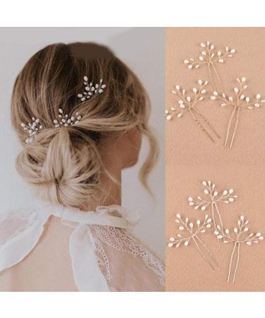 Elegant Pearl Flower Bridal Hair Clip - Metal Wedding Hair Jewelry for Women - Buy Online on GoSupps.com