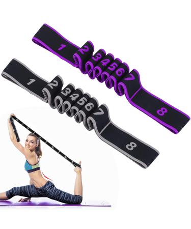 2 pieces of resistance tapes with loops fitness straps yoga stretch belt training straps highly elastic textile material exercise band for fitness yoga dance training - Buy Online on GoSupps.com