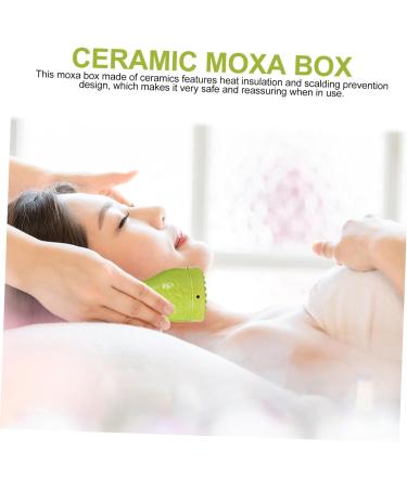OHPHCALL 1 Set Moxa Stick Burner Moxa Cup Body Care Tool Disorder Porcelain Moxa Case Moxibustion Massager Heat Moxa Burner Heat Holder Scraper Household Moxibustion Box Ceramics - Buy Online on GoSupps.com