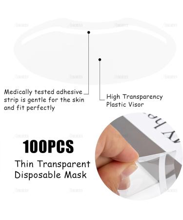 AUEAR 100 Pack Micro Blading Shower Visor - Eyebrow & Face Protector for Hair Salon and Surgery Aftercare - Buy Online on GoSupps.com