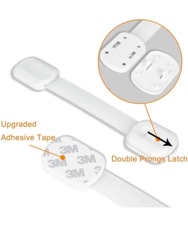 Set of 10 Child Safety Cupboard Locks - Easy Installation, No Tools Required - Baby Proofing Locks for Cabinets - Adjustable and Secure (10 Pcs) - Buy Online on GoSupps.com