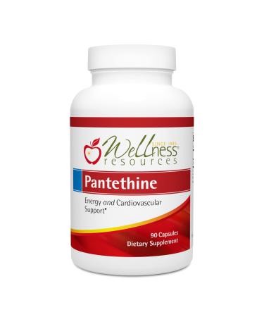 Wellness Resources Pantethine - Active Vitamin B5. Vegan (300mg, 90 Capsules)