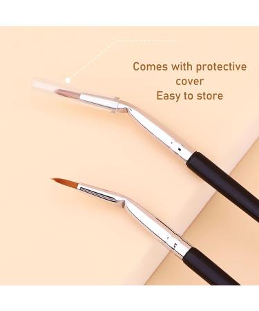 Bent Liner Makeup Brush Brush for Gel or Powder Application Vegan Cruelty Soft Fiber Hair with Wet and Dry Dual Use - Buy Online on GoSupps.com