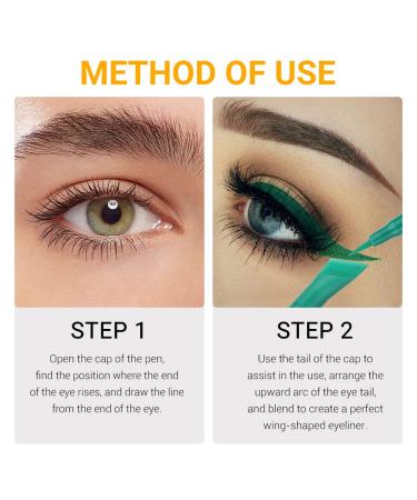 EVPCT 3Pcs Eyeliner Stamp Set - Waterproof Colored Eye Liner Stamps in Green, Royal Blue, and Nordic Purple - 3 Count Pack - Buy Online on GoSupps.com