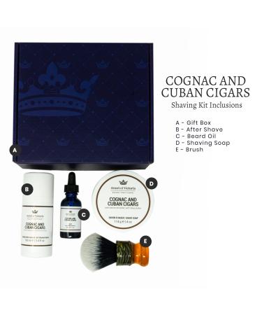 Buy Premium Shaving Kit with Cognac and Cuban Cigars | Luxury Grooming Gift Set - International Shipping Available - Buy Online on GoSupps.com