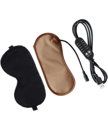 Paowsietiviity Silk Electric USB Heated Eye Mask Hot Compress for Dry Eyes Dark Circles 5 Set (Black) - Buy Online on GoSupps.com