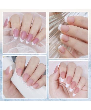 Matte French Natural False Nail Tips Extension Cover Artificial Fake Nails Finger Sculpted Manicure Tools Salon Home DIY - Buy Online on GoSupps.com