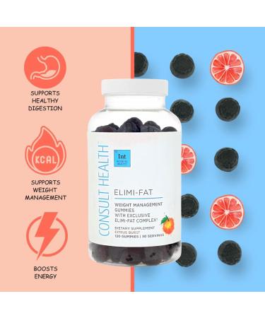 Consult Health ELIMI-Fat Weight Management Gummies - Citrus Burst 120 Gummies (30 Servings) - Apple Cider Vinegar & Blood Orange Extract - Buy Online on GoSupps.com
