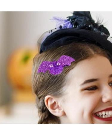 Bat Hair Clips - Fashionable Cartoon Bat Hairpin for Dress Up - Dress Up Cosplay Accessory Halloween Bat Wings Barrettes for Theme Dances Photography Purple - Buy Online on GoSupps.com