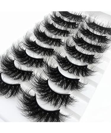 Shop New 8 Pair 25mm Fluffy Dramatic Long False Eyelashes - Soft Handmade Reusable Volume Lashes | Makeup Essentials #6D-13 - Buy Online on GoSupps.com