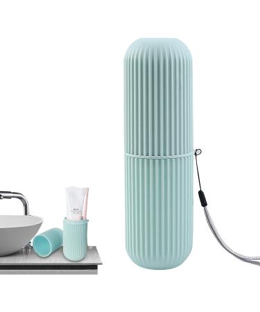 Jacekee Travel Toothbrush Holder - Portable Dust-Sealed Toothbrush Case for Camping Business Trips & School - Blue Travel Toothbrush Mug - Buy Online on GoSupps.com
