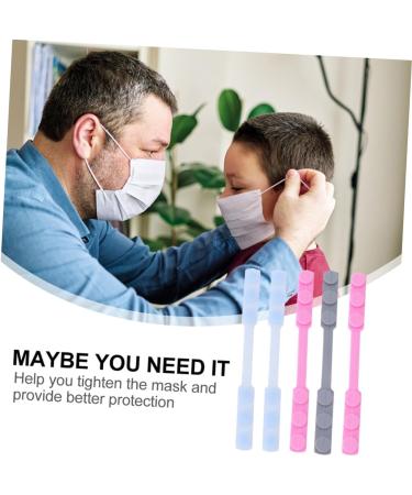 Minkissy 12 Pack Adjustable Silicone Mask Clips - Reusable Ear Hooks for Face Covering Hearing Protection & Mask Accessories - Buy Online on GoSupps.com