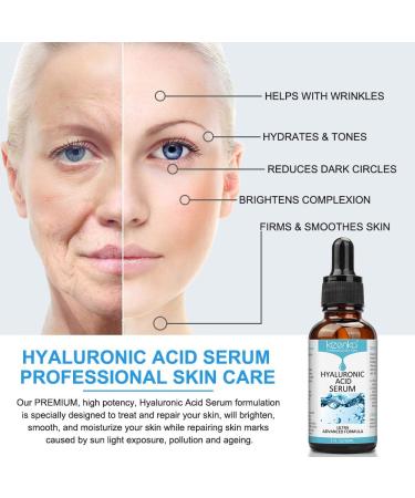 Hyaluronic Acid Serum for Dry Skin Natural Anti Ageing & Anti Wrinkle Serum for Skin Face Face Serum Best Choice for Skin Care and Neck - 30ml - Buy Online on GoSupps.com