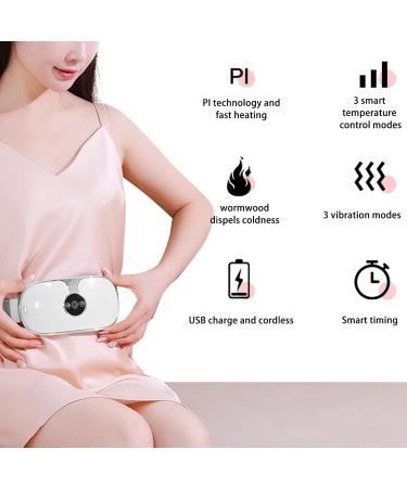 Atyhao Menstrual Heating Pillows - Wireless Cramp Relief with 3 Temperature Modes & Vibration Massage | White - Buy Online on GoSupps.com