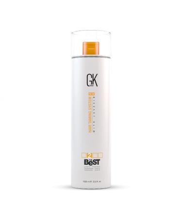 GK HAIR Global Keratin The Best (33.8 Fl Oz/1000ml) Smoothing Keratin Hair Treatment - Professional Brazilian Complex Blowout Straightening For Silky Smooth & Frizz Free Hair