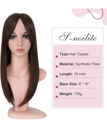 S-Noilite 18 Inch Hair Topper for Thinning Hair - Big Base Women's Hair Loss Extensions - Clip in Fringe Pieces 8B - Buy Online on GoSupps.com