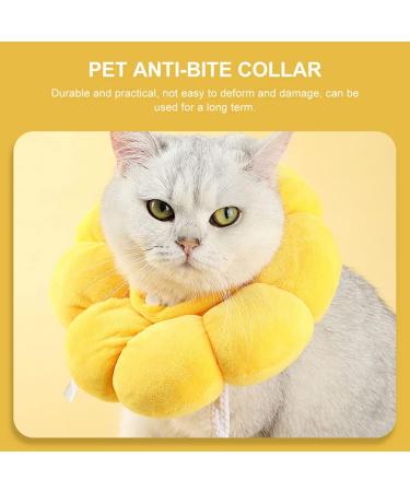 Adjustable Cat Recovery Collar- Dog Cat Collar Cute Cat Donut Collar Neck Cat Cones After Surgery Cone After Surgery Elizabethan Collars for Kitten Dog Pet Yellow S - Buy Online on GoSupps.com