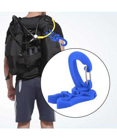 Tbest Scuba Diving Hose Holder Clip - Double BCD Regulator Retainer Buckle Hook | Quick Release Lanyard for Dive Snorkeling - Blue - Buy Online on GoSupps.com