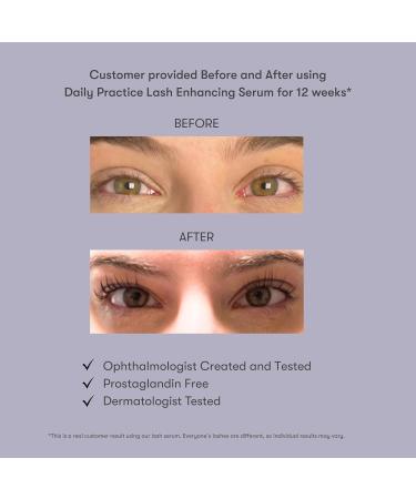 Daily Practice by Dr. B Lash Serum - Eyelash Growth Serum with Peptides Biotin Niacinamide & Hyaluronic Acid - Paraben-Free Phthalate-Free Hydrating Formula - 4ml - Buy Online on GoSupps.com