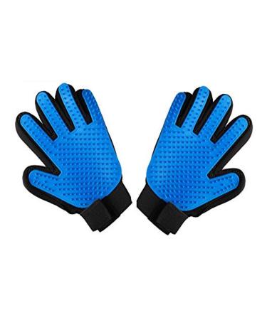 Pets First Dog Grooming Gloves Best Professional Deshedding, Brushing, Cleaning Mitt Tool for Small, Medium or Large Dogs & Cats. Fur & Hair Remover. Prevents Matted Coats. Soft Rubber Bristle Brush