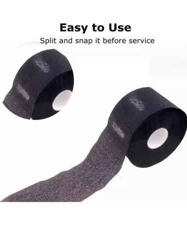 Barber Neck Strips - 500 Black Disposable Paper Strips for Salon Hair Cutting - Water Resistant & Self-Adhering - 5 Rolls - Buy Online on GoSupps.com