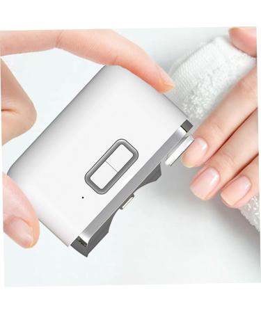 Electric Nail Clipper 3inch 2 in 1 Automatic Nail Clipper with Buffing Rechargeable Electric Nail Trimmer with Nail Scraps Storage & LED Light Fingernail Clipper for Adult Kids - Buy Online on GoSupps.com