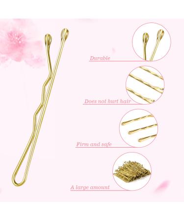 250Pcs 1.38 Inch Blonde Mini Bobby Pins with Storage Box for Kids Girls and Women - Buy Online on GoSupps.com