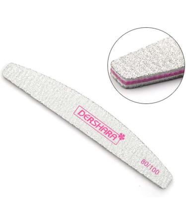 Professional Nail File Double Sided Grit 80/100 - 15 Pcs Manicure Tools for Nail Grooming and Styling, Acrylic Gel Buffer & Polisher - Buy Online on GoSupps.com