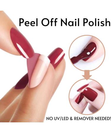 TBeautfave Purple Nail Polish Quick Dry Peel Off Nail Varnish Pastel Violet Long Lasting Nail Polish Water Based Natural Nail Polish for DIY Nail Art No Need Cure J49 - Buy Online on GoSupps.com