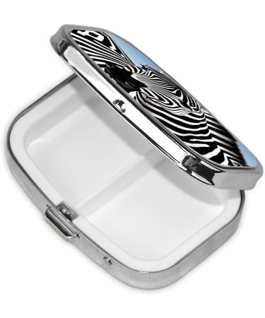 Zebra Printing Small Pill Case | Cute Travel Pill Box & Organizer - Perfect for Purse Gifts - Buy Online on GoSupps.com