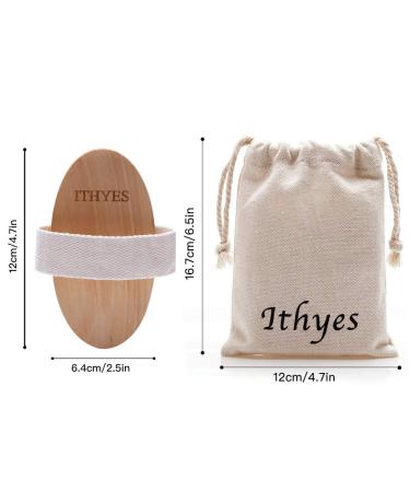 Ithyes 2PCS Dry Brushing Body Brush Set - Natural Bristle Exfoliating Bath Brushes for Skin Renewal, Cellulite Reduction, and Lymphatic Function Improvement - Buy Online on GoSupps.com
