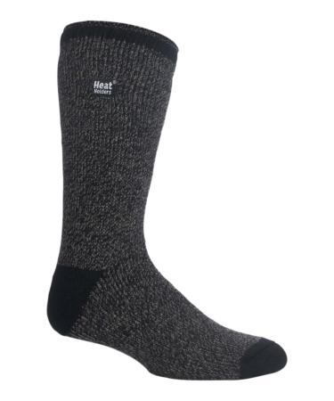 HEAT HOLDERS - Mens Thick 2.3 TOG Winter Warm Original Twist Thermal Crew Socks 7-12 Black Twist