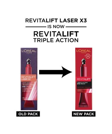 L'Oreal Paris Revitalift Triple Action Eye Cream 15ml - Targeted Eye Treatment - Buy Online on GoSupps.com