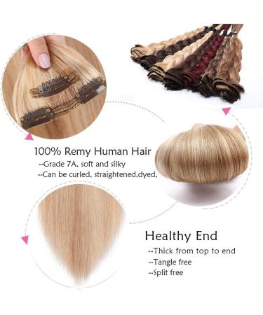 Clip-in real hair extensions double 8-piece set Remy hair honey blonde/ light blonde #18p613 12 inches (30 cm) 115 g - Buy Online on GoSupps.com