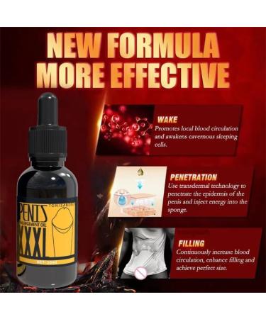 Huile d'agrandissement du p nis huile de massage huile d'agrandissement paississement du p nis huile d'agrandissement de puissance plus grande plus longue plus forte (M 3PC) - Buy Online on GoSupps.com