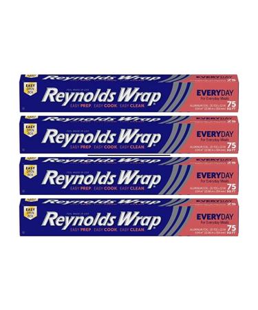Reynolds Wrap Aluminum Foil 75 sq ft (Pack of 4)