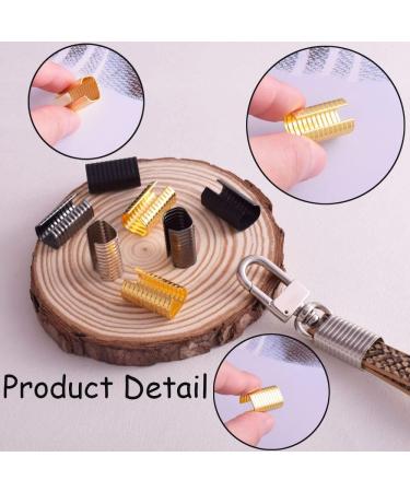 Adjustable Leather Rope Clip Crimping Cord Clamp 20mm 120pcs - Black | DIY Leather Cord Making - Buy Online on GoSupps.com