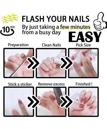 NAILDOKI Nail Stickers - 12 Sheets x 16 Pieces Full Wraps, Self-Adhesive Gel Nail Art Decals for Women & Girls - Buy Online on GoSupps.com