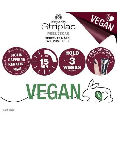 Alessandro Striplac Peel or Soak Vegan Top Coat Ros - Quick Dry LED Nail Polish for Perfect Nails in 15 Minutes 8ml - Buy Online on GoSupps.com