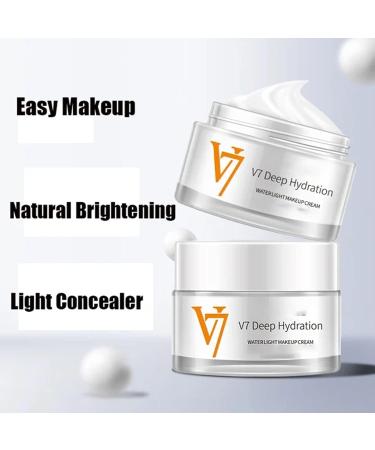 1/2/3 Jars V7 Deep Hydration Waterlight Makeup Cream V7 Deep Hydration Makeup Cream | V7 Cream Korean Moisturizing Tone-Up Cream | V7 Deep Hydration Cream - 50g (3 Jars V7 Deep Hydration Waterlight Makeup Cream) - Buy Online on GoSupps.com