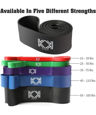 KK Pull Up Resistance Bands for Men and Women - Black, 65-165 lbs - Home Gym & Yoga Workout Bands - Buy Online on GoSupps.com