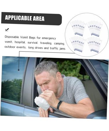 PLAFOPE Outdoor Garbage Bags 50pcs - Disposable Aviation Vomiting Paper Bags for Cars - Puke Bags for Travel - Pack of 50 - Buy Online on GoSupps.com